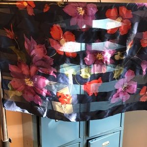 Bill Blass Floral Striped Scarf